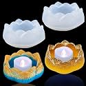 Lotus Tealight Candle Holder Resin Molds Silicone(Close Lotus Tea Light Holder Mold)