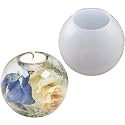 Small Tealight Candle Holder Resin Molds Silicone, Ball Shape Round Sphere Ball Shaped Tea Light Candle Holder Silicone Molds for Resin (Sphere)