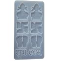 Swastik Kalash Mix Shubh Labh Silicone Casting Mould(SHUBH LAABH)