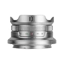 Brightin Star 10mm F5.6 II Fisheye Lens for Fujifilm XF Mount Mirrorless Cameras, Manual Focus Prime APS-C Lens Fit for XT5, XT4, XT30, XPRO3/1, XT200, XS10, XA7, XE4, XH1(Silver)