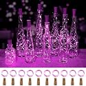 Brightown 10 Pack Wine Bottle Lights with Cork, Multicolor