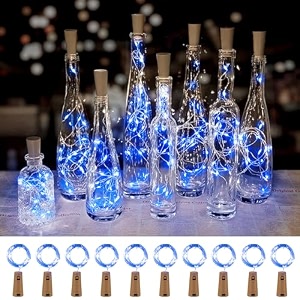 brightown 10 pack wine bottle lights with cork multicolor