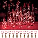 Brightown 10 Pack Wine Bottle Lights with Cork, Multicolor