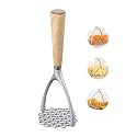 Brigii Potato Masher, Aluminum Alloy Potato Ricer, Wooden Handle Press