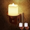 Briignite Candle Night Light, Vintage Night Lights Plug into Wall Dimmable