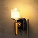 Briignite Flameless Candle Night Light,Night Lights Plug into Wall Dimmable