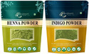 BrijBooti Natural Dye for Black Hair - henna and indigo powder combo - Chemical-Free (400 g)