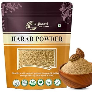 brijbooti natural harad badi powder 250 gm - haritaki powder -kadukkai powder - karakkaya - ayurvedic digestive supplement  fssai gmp iso certified