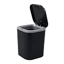 Bringer 2 L Desktop Garbage Can, 0.5 Gallon Tiny Waste Can with Lid, Black