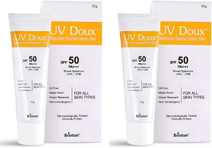 brinton sunscreen - spf 50 pa uv doux silicone sunscreen 50g x pack of 2