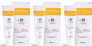 brinton sunscreen - spf 50 pa uvdoux face  body sunscreen gel with spf 50 pa  50 gm x pack of 3