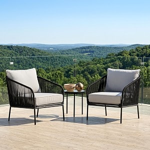 brishi garden patio seating chair and table set outdoor balcony garden coffee table set furniture with 1 table and 2 chairs set with cushion 39black39
