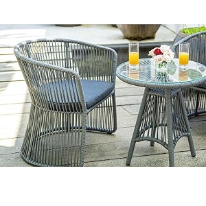brishi garden patio seating chair and table set outdoor balcony garden coffee table set furniture with 1 table and 2 chairs set with cushion gray
