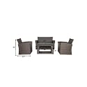 BRISHI Outdoor Sofa Set || Balcony Sofa || Patio Furniture Sets || Indoor Sofa|| Wicker Rattan Garden Sofa Set with Cushion and Center Table (Brown-White.)