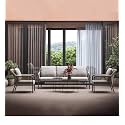 BRISHI Outdoor Sofa Set || Balcony Sofa || Patio Furniture Sets | Conversation Sets | Braid &amp; Rope Garden Sofa Set and Center Table (5 Seater-Beige)