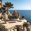 BRISHI Outdoor Sofa Set | Balcony Sofa | Patio Furniture Sets | Conversation Sets | Braid &amp; Rope Garden (5 Seater- Beige+Brown)