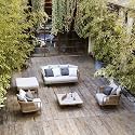BRISHI Outdoor Rope Sofa Set | Balcony Sofa | Patio Conversation Sets | Braided Rope Garden Sofa Set and Table (5 Seater-Beige.)