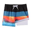 BRISIRA Boys Swim Trunks Bathing Suit Compression Boxer Brief Liner Swim Shorts Swimsuit Anti-Chafe Toddler Kids Youth Teen