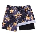 BRISIRA Boys Swim Trunks Bathing Suit Compression Boxer Brief Liner Swim Shorts Swimsuit Anti-Chafe Toddler Kids Youth Teen