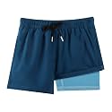 BRISIRA Boys Swim Trunks Bathing Suit Compression Boxer Brief Liner Swim Shorts Swimsuit Anti-Chafe Toddler Kids Youth Teen