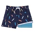 BRISIRA Boys Swim Trunks Bathing Suit Compression Boxer Brief Liner Swim Shorts Swimsuit Anti-Chafe Toddler Kids Youth Teen