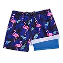 BRISIRA Boys Swim Trunks Bathing Suit Compression Boxer Brief Liner Swim Shorts Swimsuit Anti-Chafe Toddler Kids Youth Teen