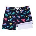BRISIRA Boys Swim Trunks Bathing Suit Compression Boxer Brief Liner Swim Shorts Swimsuit Anti-Chafe Toddler Kids Youth Teen