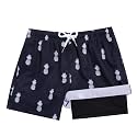 BRISIRA Boys Swim Trunks Bathing Suit Compression Boxer Brief Liner Swim Shorts Swimsuit Anti-Chafe Toddler Kids Youth Teen