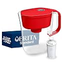 Brita 50769 6-Cup Pitcher + Filter, Red - Quantity 1