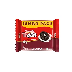 britannia treat vanilla creme sandwich biscuits 515g