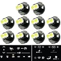 britelites 10x T4 / T4.2 Neo Wedge 2 SMD LED White Car Dashboard Instrument Cluster Panel, A/C Climate Control HVAC Switch Light Bulb