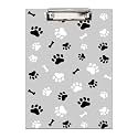 Britimes Clipboard, Hardboard, 12.6" x 8.9" Office School, Dog Paw