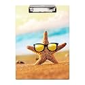 Britimes Clipboard, Hardboard, 12.6" x 8.9" Office School, Summer Starfish