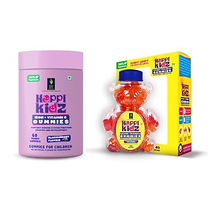 british life sciences happi kidz calciumvitamin d3 gummies amp happi kidx ironvitamin c gummies combo  natural strong bones muscles and teeth boosts immunity