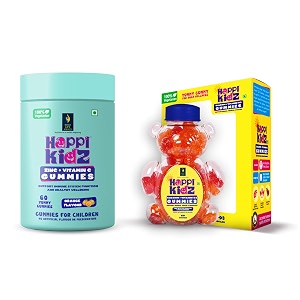 british life sciences happi kidz calciumvitamin d3 gummies amp happi kidz zincvitamin c gummies combo  natural strong bones muscles and teeth boosts immunity