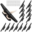 Briwooody 16 Pcs 5"/6"/8" Black Nylon Boat Cleats, Marine Dock Cleat with Screws for Kayak, Canoe, Mooring and Nautical Decor