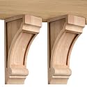 Briwooody 2 Pack Solid Wood Corbels, 4" w X 5 "d X 10 "h, Built-in