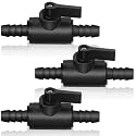 Briwooody 3 Pcs 3/8" Barbed Shut off Ball Valve 2-Way Compatible with Fimco