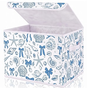 Briwooody Beach Storage Bin with Lid and