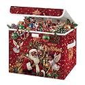 Briwooody Black Christmas Santa Claus Storage Bin