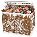 Briwooody Christmas Gingerbread House Storage Bin with