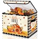 Briwooody Fall Pumpkin Storage Bin with Lid