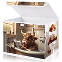 Briwooody Highland Cow Storage Bin with Lid