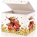 Briwooody Highland Cow Storage Bin with Lid