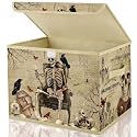 Briwooody Vintage Gothic Halloween Storage Bin with