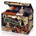 Briwooody Vintage Halloween Storage Bin with Lid