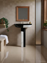 BRIZENTA BR314 BATHROOM BASIN PREMIUM CERAMIC WASH BASIN WITH PEDESTAL | STANDING HASN WASH BASIN Pedestal Basin (BLACK & WHITE MARBLE)