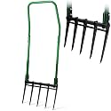 BroadFork Garden Tool, Heavy Duty 5-Tine Broad Fork Hand Tiller, Garden Pitchfork with Ergonomic U-Shaped Handle, Digging Fork for Gardening, Cultivating