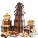 Broadway Basketeers Food Gift Basket Tower with Delightful Enjoyable Treats