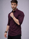 BROCON Men Regular Fit Solid Spread Collar